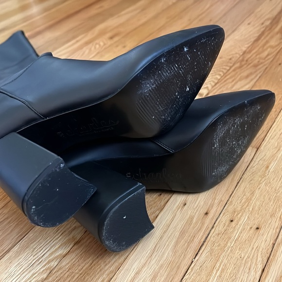 Black Stretch Charles David over the knee boots. Never worn outside. - Picture 5 of 5